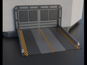 futuristic industrial building Modèle 3D