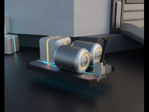 futuristic industrial building Modèle 3D