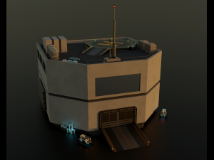 futuristic industrial building Modèle 3D