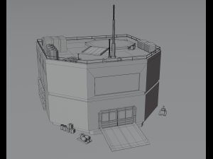 futuristic industrial building Modèle 3D