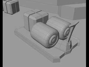 futuristic industrial building Modèle 3D