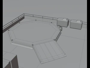 futuristic industrial building 3D Model