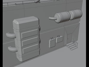 futuristic industrial building Modèle 3D