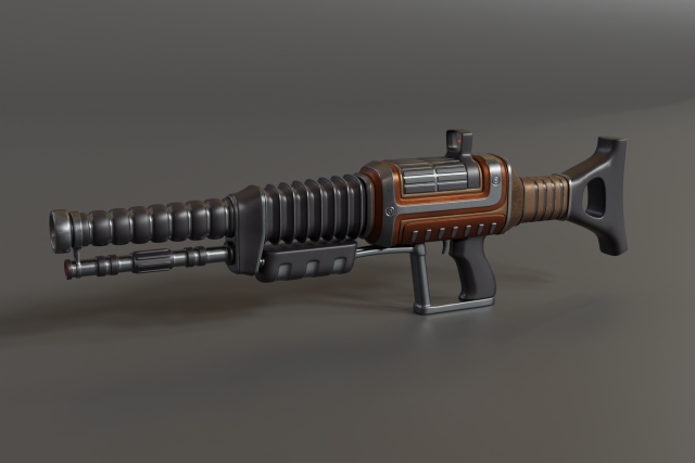 sci-fi rifle Modelo 3D .c4d .max .obj .3ds .fbx .stl .blend 