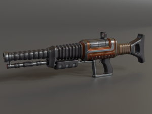 sci-fi rifle 3D 模型