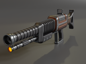 sci-fi rifle Modelo 3D