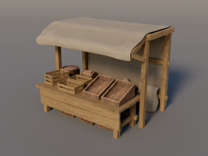 medieval market set 3D Модель