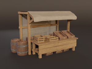 medieval market set 3D Модель