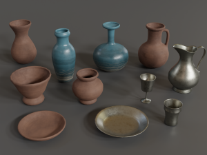 medieval tableware 3D Model