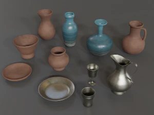 Orta&ccedil;ağ sofra takımı 3D Model