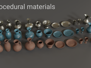 medieval tableware Modello 3D