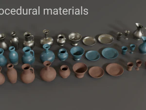 Orta&ccedil;ağ sofra takımı 3D Model