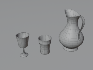 medieval tableware Modello 3D