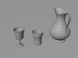 Orta&ccedil;ağ sofra takımı 3D Model