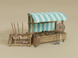 medieval market 3D 模型