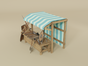 medieval market 3D 模型