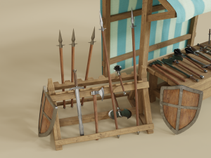 medieval market 3D 模型