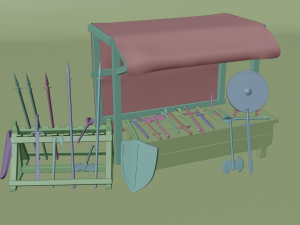 medieval market 3D 模型