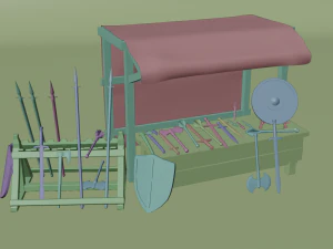 medieval market 3D Model