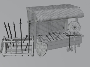 medieval market 3D 模型