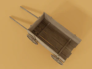 wooden cart 3D Model