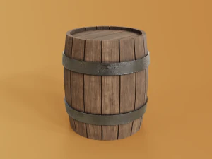 wooden cart 3D Model