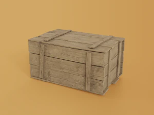 wooden cart 3D Model