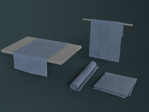 medieval cloth set Modello 3D