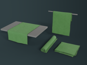 medieval cloth set Modello 3D