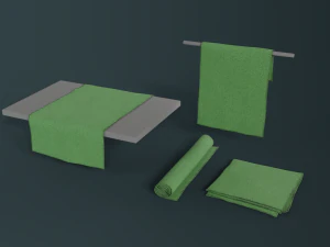 średniowieczny zestaw tkanin Model 3D