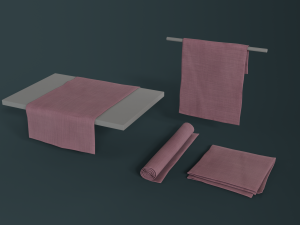 medieval cloth set Modello 3D