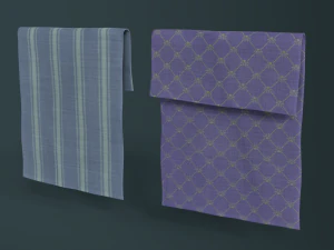 średniowieczny zestaw tkanin Model 3D