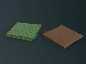 średniowieczny zestaw tkanin Model 3D