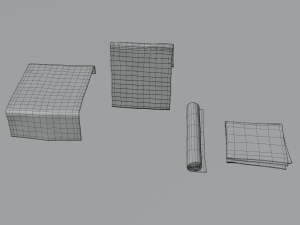 medieval cloth set Modello 3D