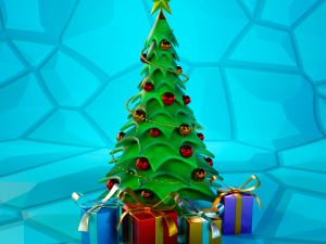 christmas tree cartoon look Modelo 3D