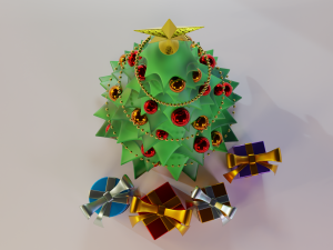 christmas tree cartoon look 3D Модель