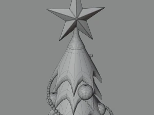 christmas tree cartoon look 3D Model
