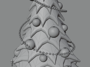 christmas tree cartoon look 3D Модель
