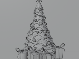 christmas tree cartoon look 3D Модель