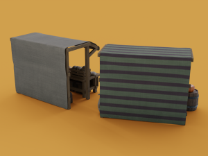 medieval market food 3D Model