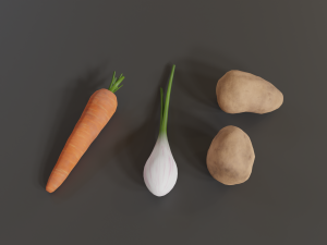 medieval market food 3D Model