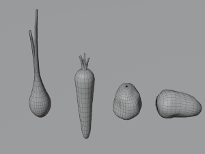 medieval market food 3D Model