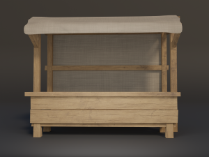 medieval market food 3D Model