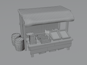 medieval market food 3D Model