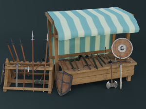 medieval market pack 3Dモデル