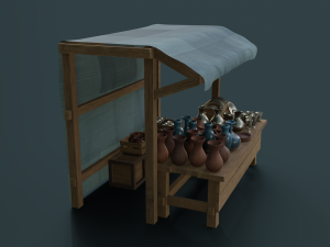medieval market pack 3Dモデル