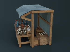 medieval market pack 3Dモデル