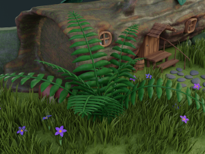 cartoon log house 3D 모델