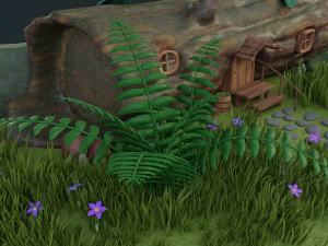 cartoon log house 3D Model