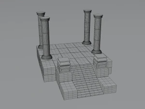 antique temple 3D Model